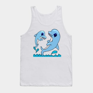 Dolphins Playing Tank Top